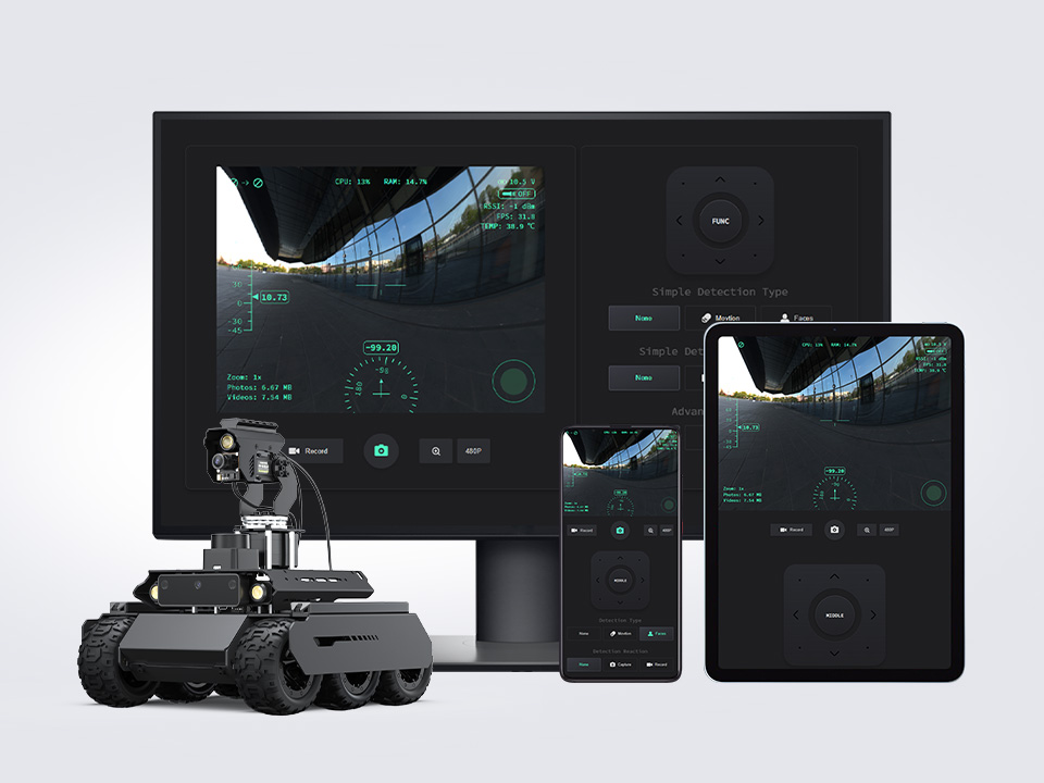 UGV Rover AI Robot, can be controlled via Web Application