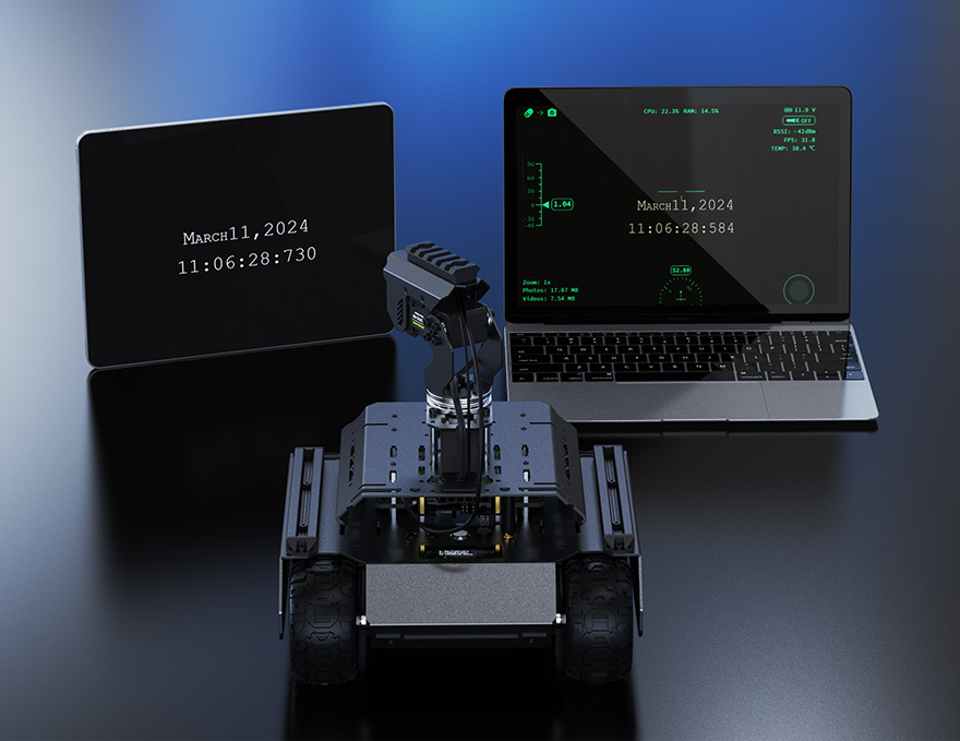 UGV Rover AI Robot with real-time wireless transmission support