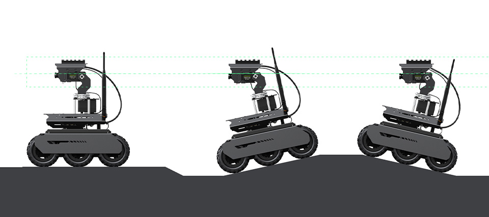 UGV Rover AI Robot for Jetson Orin, supports Pan-tilt vertical stabilization function