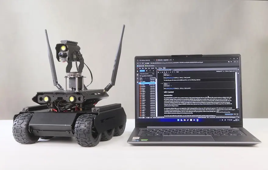 UGV Rover AI Robot for Jetson Orin, controlled by Jupyter Lab via PC