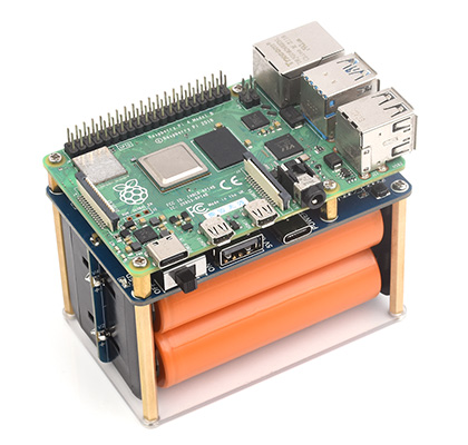 UPS HAT (E) for Raspberry Pi, connecting to Raspberry Pi 4B