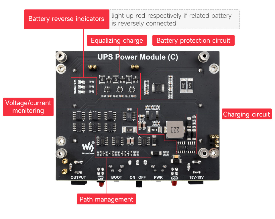 UPS Module (C) For Jetson Orin, onboard components