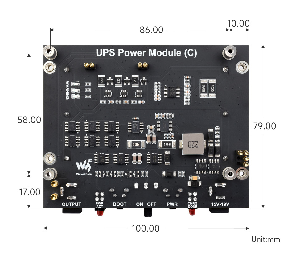 UPS Module (C) For Jetson Orin, outline dimensions