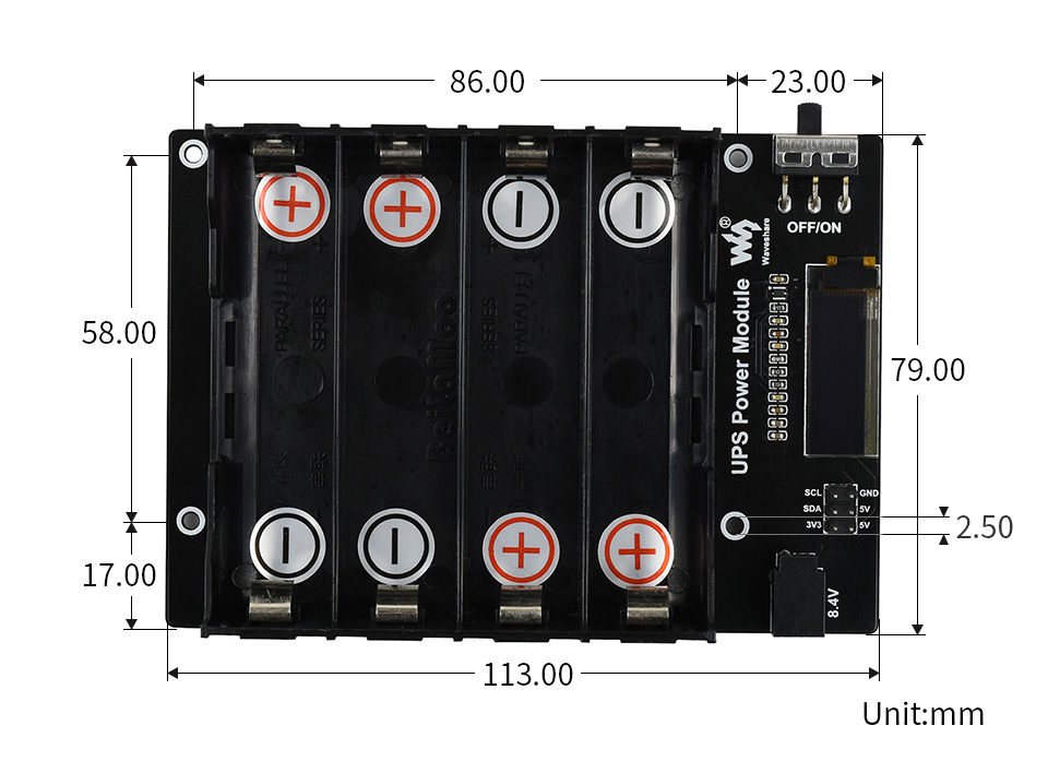 UPS Power Module for Jetson Nano, 5V Uninterruptible Power Supply