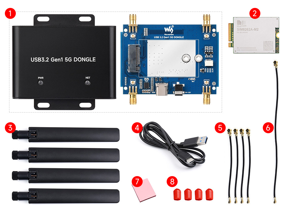 SIM8262A-M2 5G DONGLE (B)