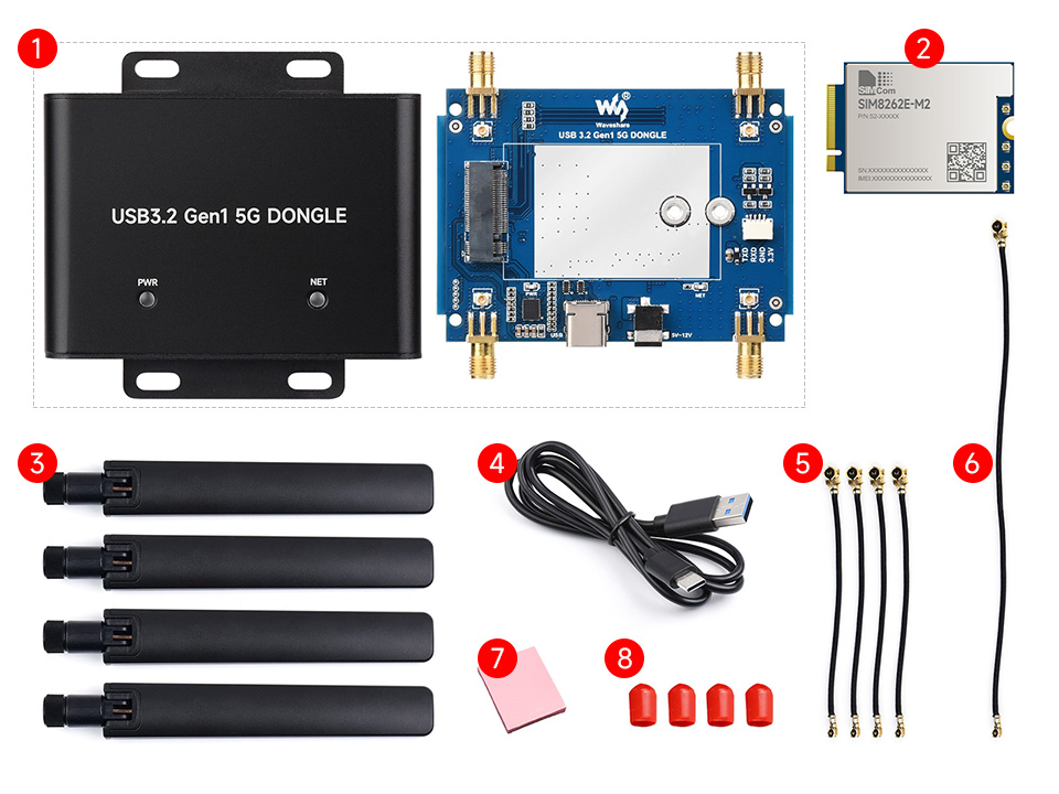 SIM8262E-M2 5G DONGLE (B)