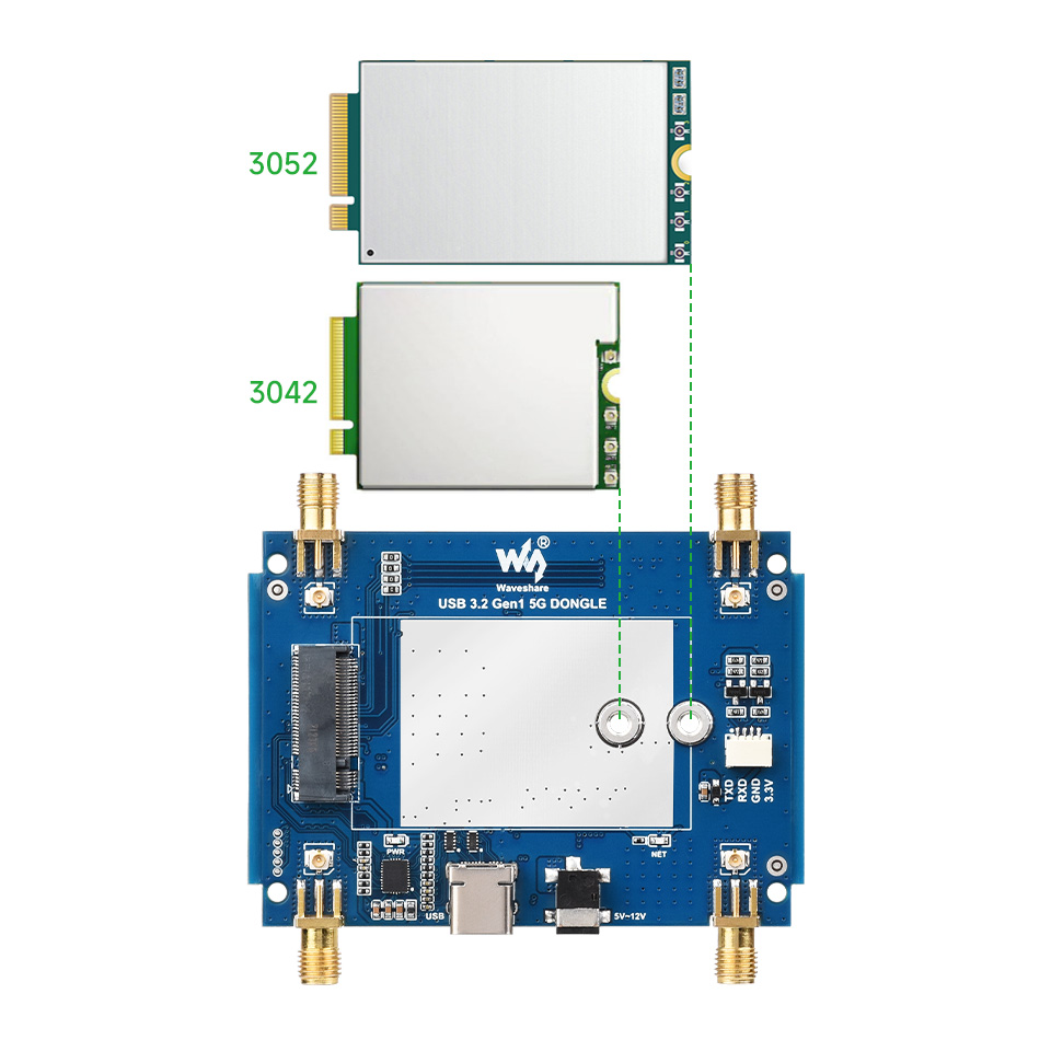 5G DONGLE Expansion Board, multiple size compatible<