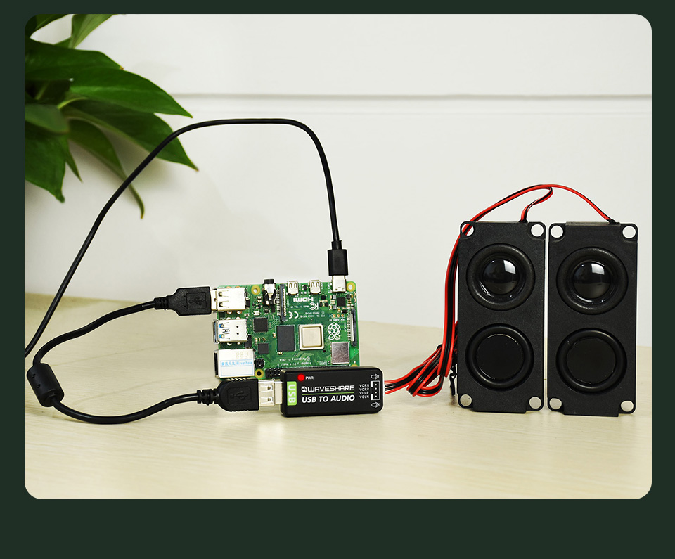 Módulo de audio USB a tarjeta de sonido USB convertidor de audio externo  adecuado para Raspberry Pi y Jetson Nano, micrófono y altavoz integrados