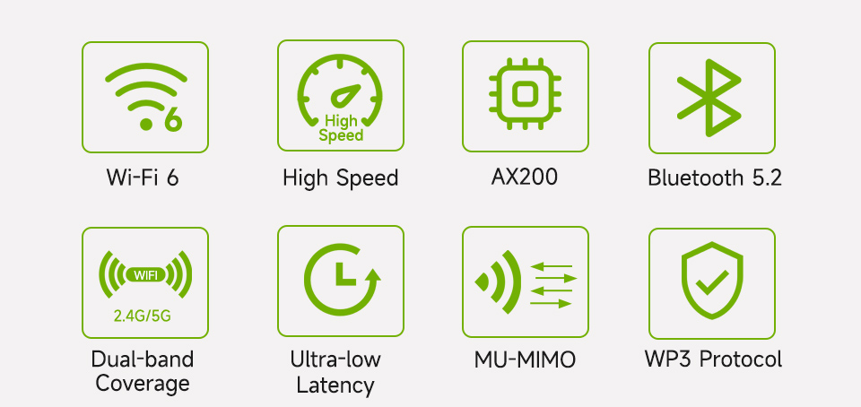 Sxbd Wifi 6 Carte Bluetooth 5.1 Ax 3000 Mbps Ax200 Double bande 5