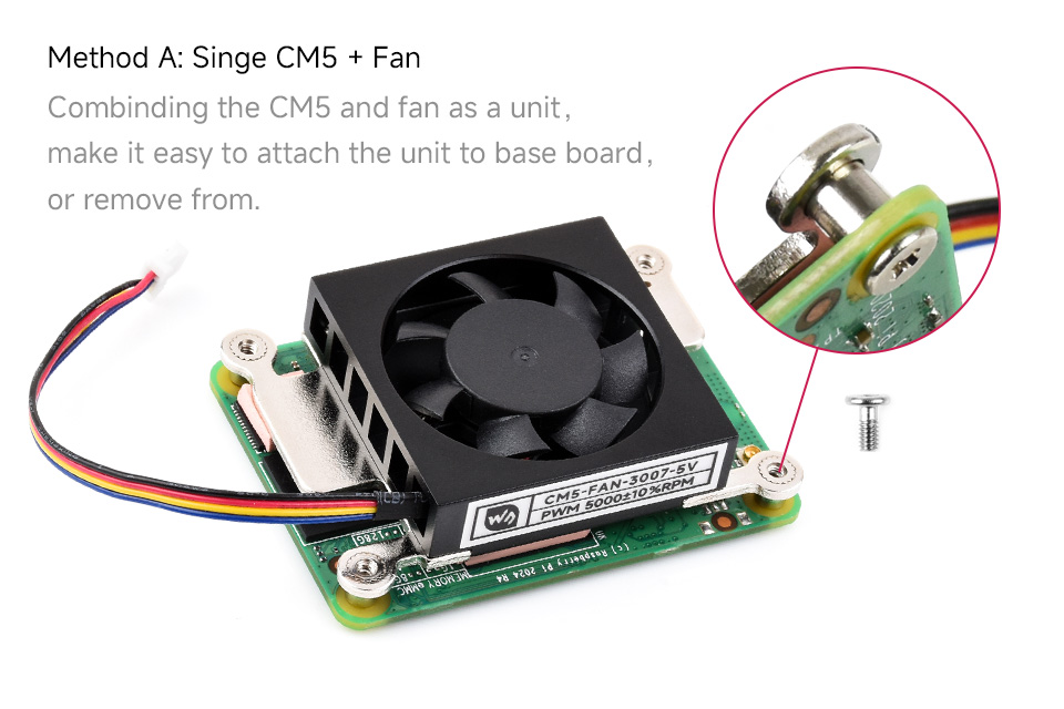 CM5 3007 cooling fan, how to install step 2