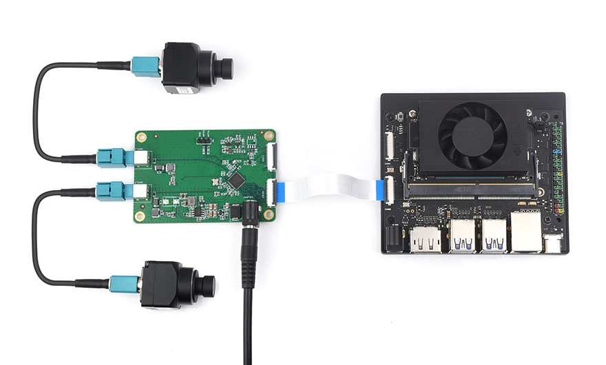 2-ch GMSL Camera adapter Board, connecting with Jetson Orin NX Kit