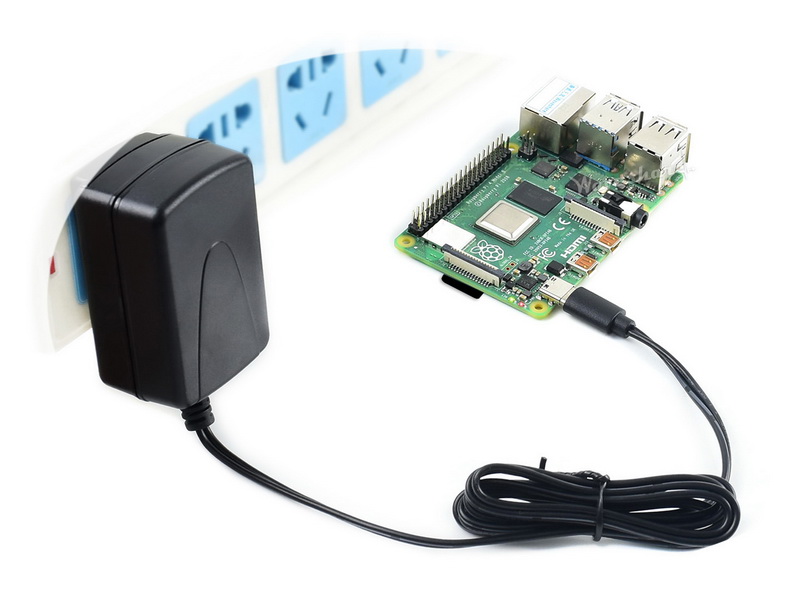 Raspberry Pi 4 USB-C Power Supply, 5V / 3A