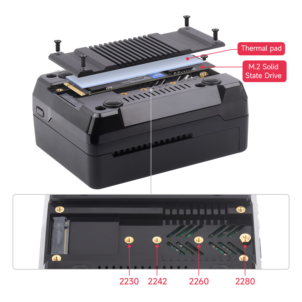 PI5-CASE-ARGON-NEO-M.2 with dedicated PCIe To M.2 expansion board