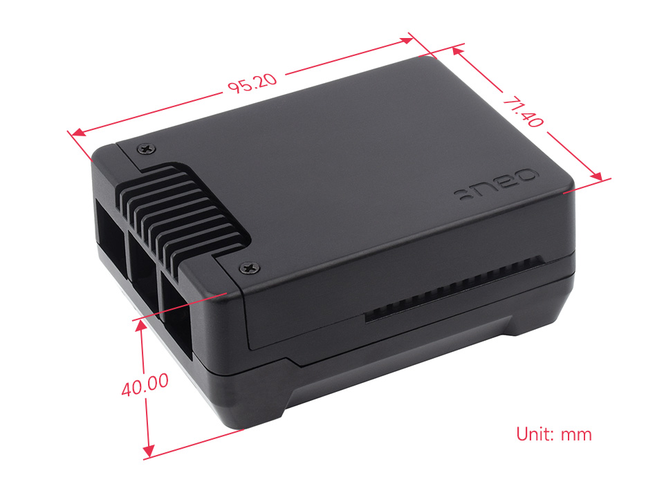 PI5-CASE-ARGON-NEO-M.2 Outline Dimensions