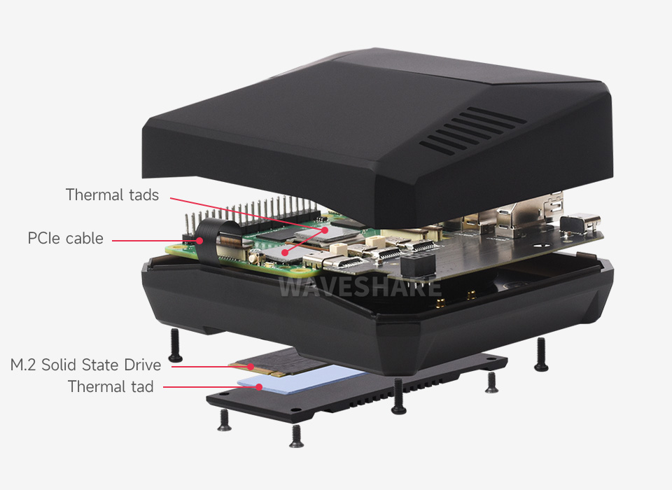 PI5-CASE-ARGON-ONE-M.2 assembly instruction