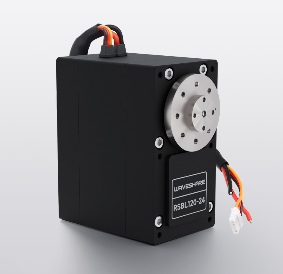 RSBL120-24 Servo Motor, front and back view