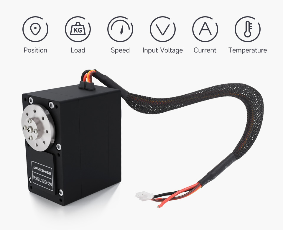 RSBL120-24 Servo Motor, supports closed-loop feedback with real-time protection