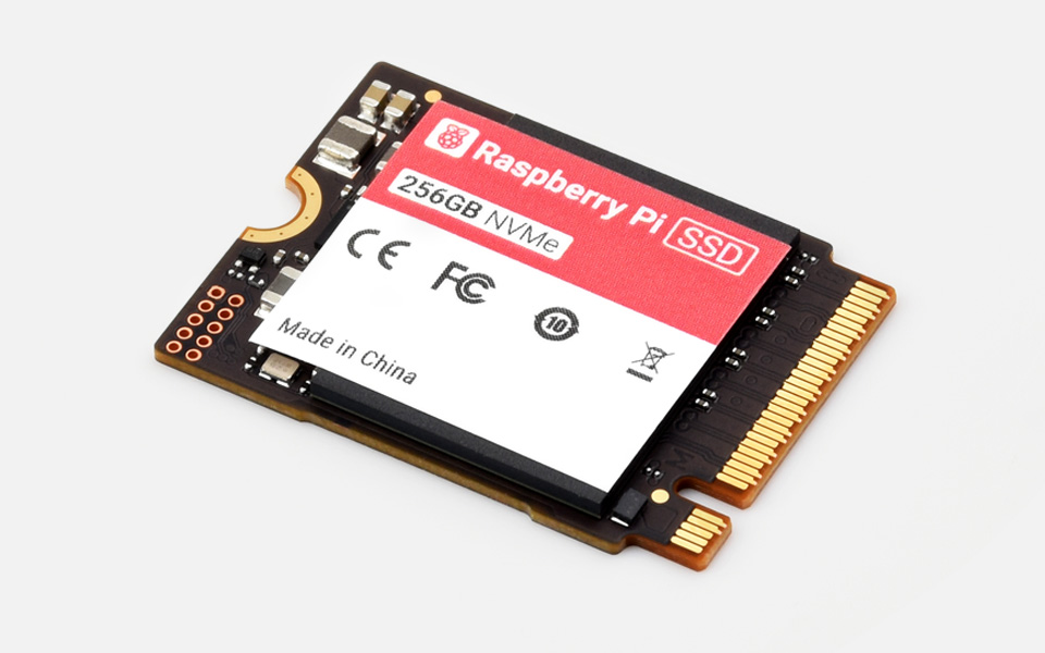 Raspberry Pi SSD, front view