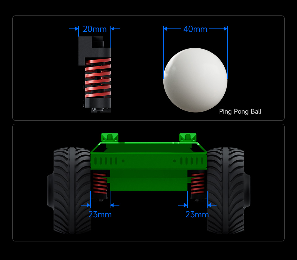 UGV Suspension (A), with Compact and Reliable Structure design