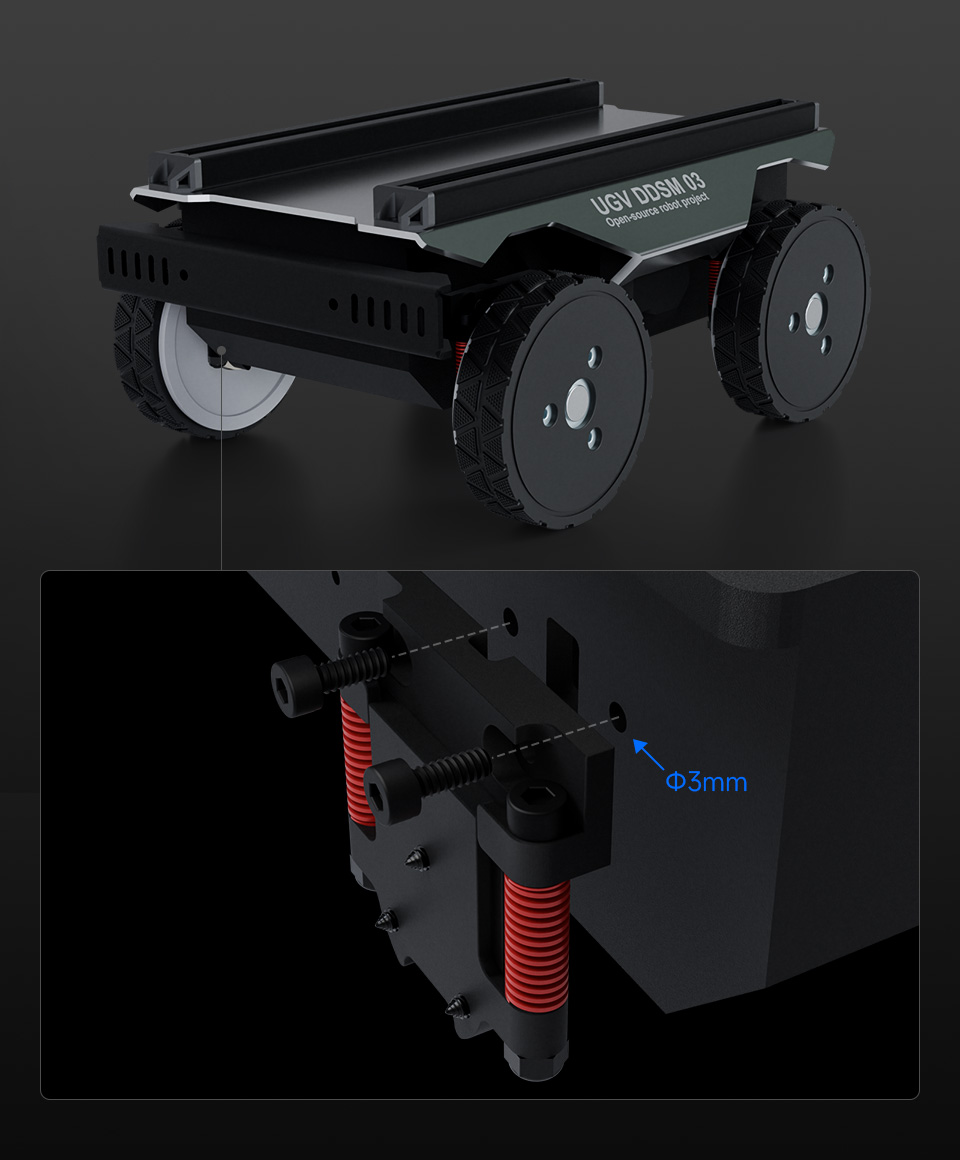 UGV Suspension (B), suitable for fully enclosed chassis