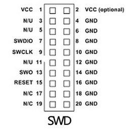 jtag swd programação depuração interface completo io