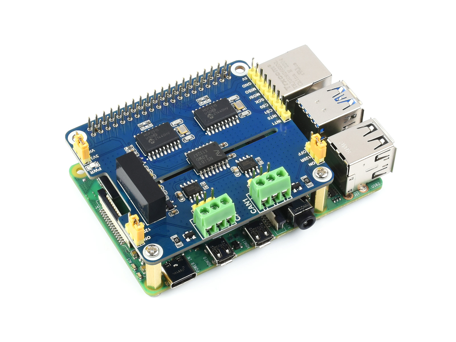 PiCAN2 - Duo CAN-Bus Board for Raspberry Pi 2