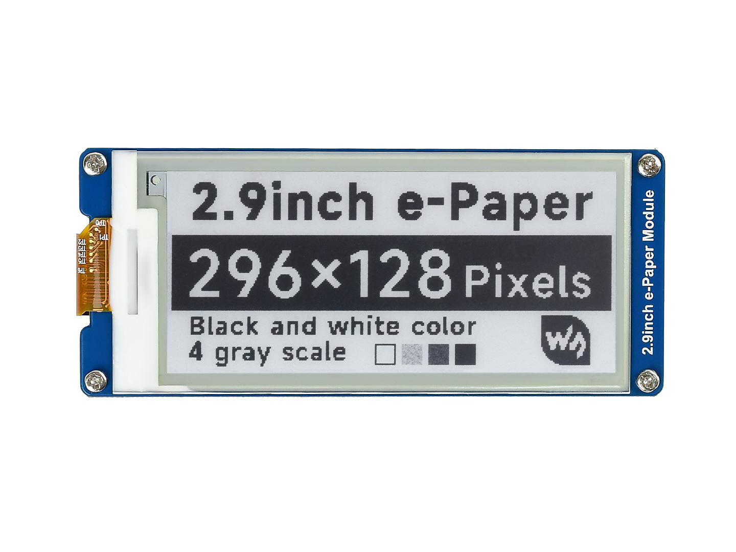 296x128, 2.9inch E-Ink display module, SPI interface