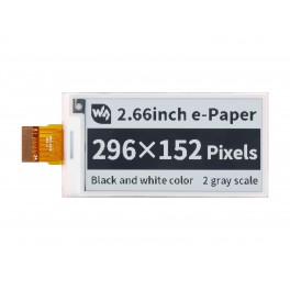 296×152, 2.66inch e-Paper E-Ink Raw Display Panel, Black / White