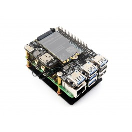 PCIe to M.2 4G/5G And USB 3.2 HAT for Raspberry Pi 5, Compatible with SIMCom/Quectel 4G/5G modules, Raspberry Pi 5 HAT, High-speed Networking