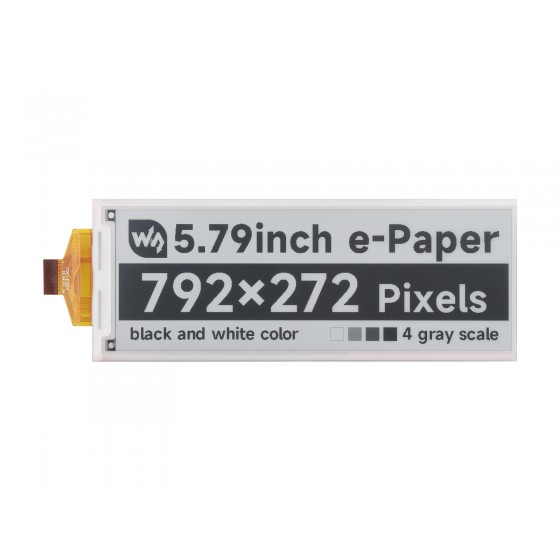 5.79inch E-Paper raw display, e-ink display, 792x272, Black/White, SPI Communication