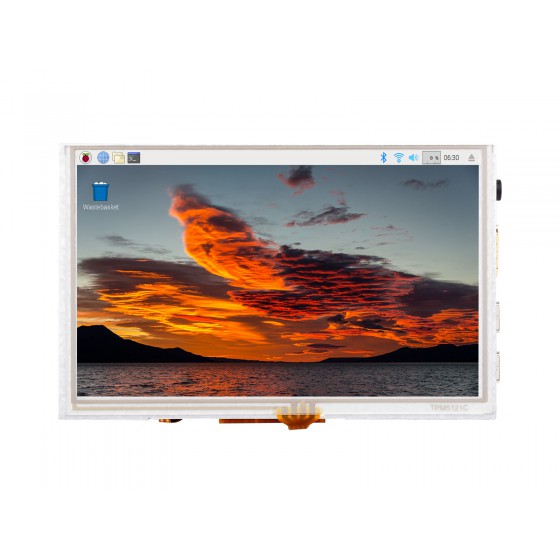 5inch High-Brightness Touch Screen, 1024x600 Pixels, Toughened Glass Panel, HDMI Interface, IPS Panel