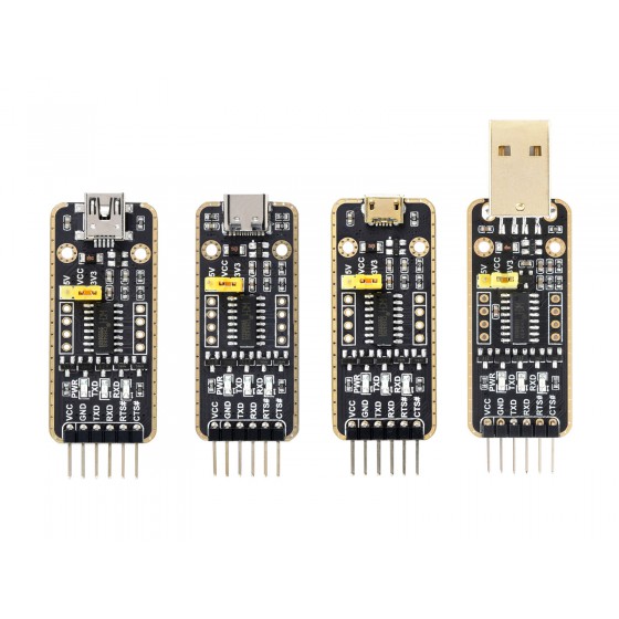 USB To UART Module, Micro / Mini / Type-A / Type-C Connectors, High Baud Rate Transmission