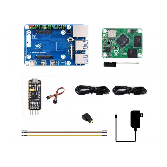 Core3566 Module Kit, Rockchip RK3566 Quad-core Processor, Compatible With Raspberry Pi CM4