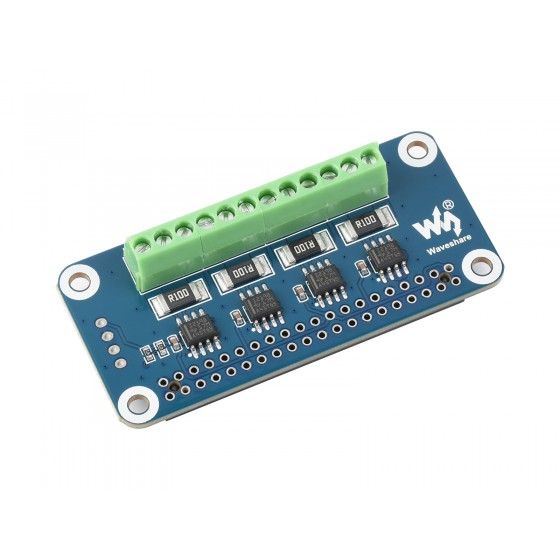 4-ch Current/Voltage/Power Monitor HAT for Raspberry Pi, I2C/SMBus