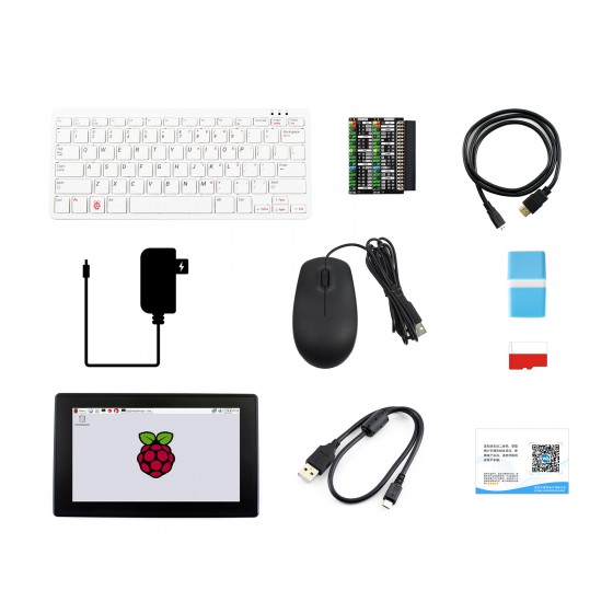 Raspberry Pi 400 with Third-Party Accessories, and 7inch HDMI Touch Display