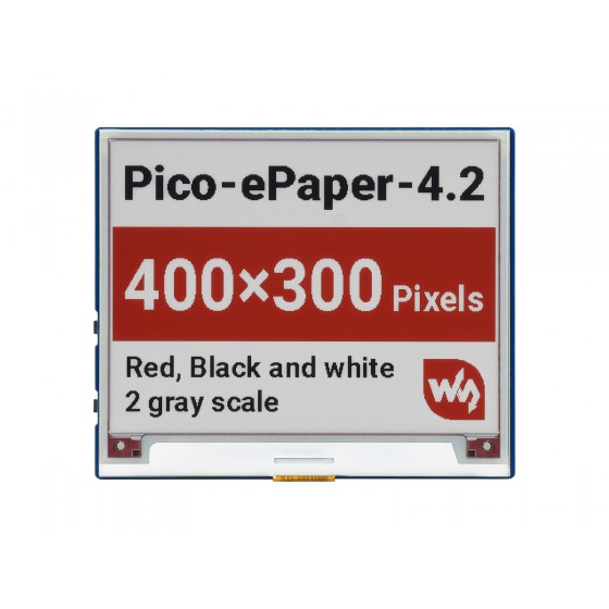 4.2inch E-Paper E-Ink Display Module (B) for Raspberry Pi Pico, 400×300, Red / Black / White, SPI