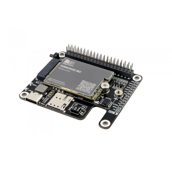 PCIe to 5G/4G/3G HAT designed for Raspberry Pi 5, Compatible with 3042/3052 packages SIMCom/Quectel 5G modules, Raspberry Pi 5 HAT, Options For 5G Module
