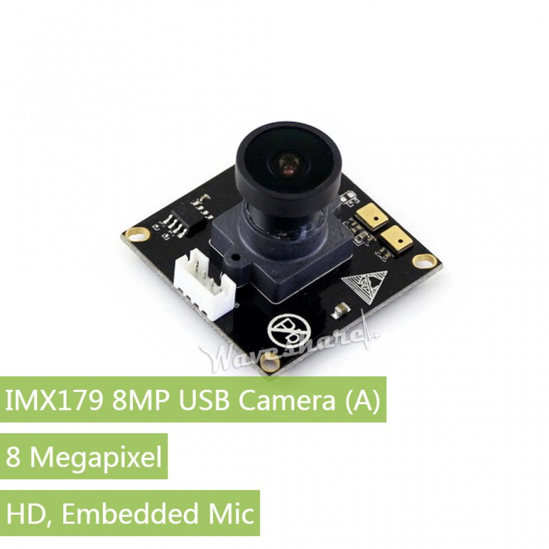 IMX179 8MP Camera, Ultra High Definition, Embedded Mic, Driver-Free