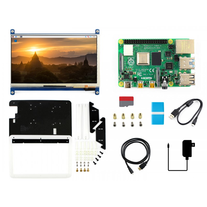 Raspberry Pi 4 Model B Display Kit, 7inch Capacitive Touch LCD, Micro SD  Card, etc.