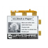 13.3inch e-Paper e-Ink Raw Display, 1600×1200, Black / White, 16 Grey Scales, Parallel Port, Without PCB