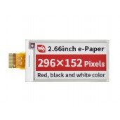 2.66inch E-Paper (B) E-Ink Raw Display, 296×152, Red / Black / White, SPI, Without PCB