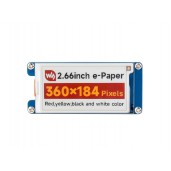 2.66inch e-Paper Module (G), 360x184, Red/Yellow/Black/White, SPI Interface