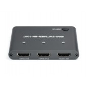 HDMI 4K Switcher, 3 In 1 Out, One-Click Switch