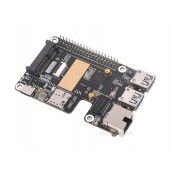 PCIe to MiniPCIe / Gigabit Ethernet / USB 3.2 Gen1 HAT for Raspberry Pi 5, Supports MiniPCIe interface 4G Module, High-speed Networking, Raspberry Pi 5 HAT