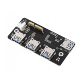 PCIe TO USB 3.2 Gen1 Adapter, for Raspberry Pi Compute Module 4 IO Board, 4x HS USB