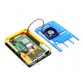 Colorful Rainbow Acrylic Case for Raspberry Pi 4, with Cooling Fan