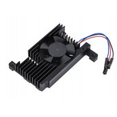 Dedicated All-In-One aluminum alloy cooling fan for Raspberry Pi 4B, PWM speed adjustment, better cooling