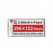 2.66inch E-Paper E-Ink Display Module (B) for Raspberry Pi Pico, 296×152, Red / Black / White, SPI