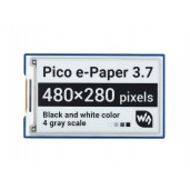 3.7inch E-Paper E-Ink Display Module for Raspberry Pi Pico, 480×280, Black / White, 4 Grayscale, SPI