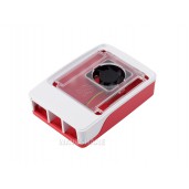 Official Raspberry Pi Case for Raspberry Pi 5, Built-in Cooling Fan, Red/White Color
